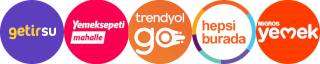 Getir, yemeksepeti, trendyol ile entegre